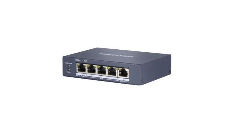 [301803375] 4 Port Gigabit Unmanaged POE Switch (DS-3E0505P-E/M)